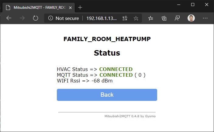 Setup - MQTT Status